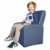 STASH Comfy Folding Kids Toddler Plush Sofa Lounge Chair with Storage Chest Ottoman cute mini upholstered armchair for little boy girl children play-room toy modern home sitting baby furniture,Blue