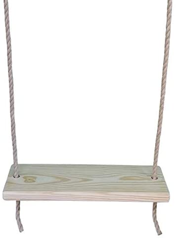 Southern Pine 24 Inch 2 Hole Wooden Tree Swing - Wooden Rope Kids Adult Outdoor Indoor Wood Swings
