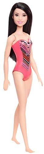 Barbie Doll, Brunette, Wearing Swimsuit, for Kids 3 to 7 Years Old