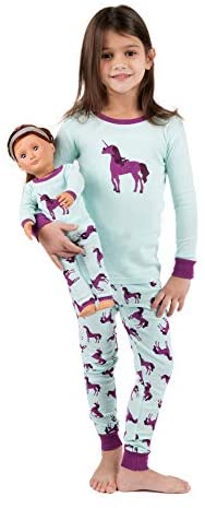 Leveret Kids & Toddler Pajamas Matching Doll & Girls Pajamas 100% Cotton 2 Piece Pjs Set (Size 2 Toddler-14 Years)