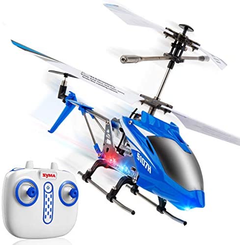 Syma Wind Hawk Remote Control Helicopter - Indoor RC Helicopter with Altitude Hold, LED Lights, Extended Flying Range, Multiple Flying Speeds for Adults and Kids, Includes Rechargeable Battery (Blue)