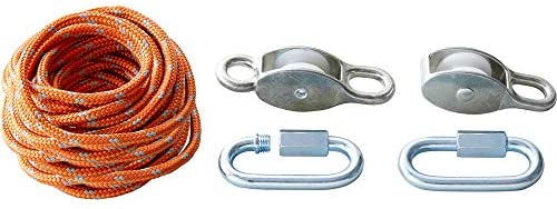 HABA Terra Kids Block and Tackle Rope and Pulley System - Perfect Tinkerers Kit for Outdoors or Inside with High Ceilings - Ages 6+