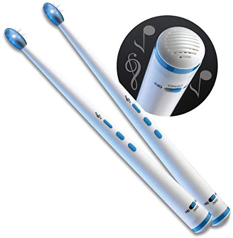 Discovery Kids Digital Drumsticks, Battery-Powered Electronic Air Drum Kit with LED Lights and Multiple Built-In Instrument Sounds Including Snare and Cymbal, Best Educational Toy or Gift for Child