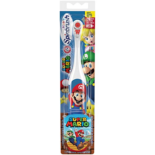 Arm & Hammer Kid's Spinbrush Super Mario Powered Toothbrush, 1 count
