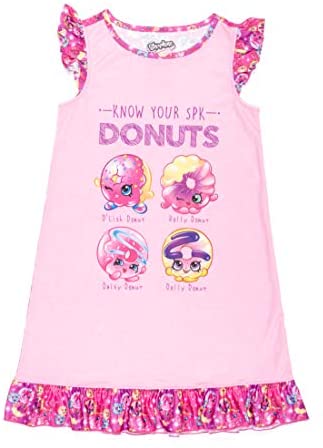 Shopkins Girls Dolls Donuts Nightgown Sleep Shirt Pajamas