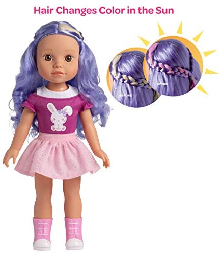 Adora Be Bright Doll, 14 inch Doll Lulu - Bunny, Hair Color Changes in The Sun, for Kids Age 3+