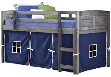 DONCO KIDS Louver Loft Bed, Twin, Antique Grey