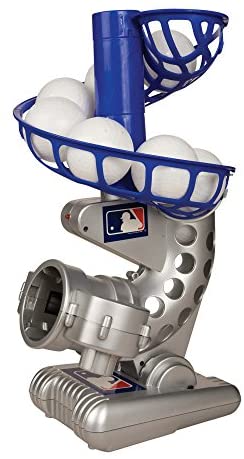 Franklin Sports MLB Electronic Baseball Pitching Machine – Height Adjustable – Ball Pitches Every 7 Seconds – Includes 6 Plastic Baseballs