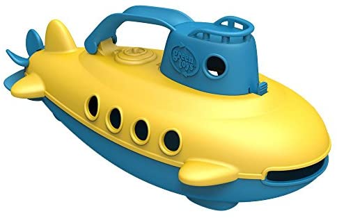 Green Toys Submarine - BPA, Phthalate Free Blue Watercraft with Spinning Rear Propeller Made from Recycled Materials. Safe Toys for Toddlers