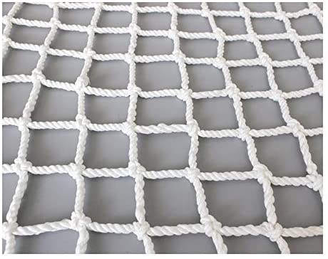 Climb Nets for Kids Adults Child Safety Net Fall Protection Net Rope Ladder Cargo Net Climb Playground Rock Swingset Nylon Heavy Duty Mesh Tree Web Outdoor Treehouse White 6mm