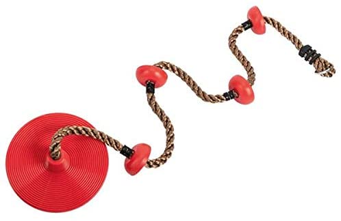 Simonseason Climbing Rope Swing with Disc Swing Seat Set Rope Ladder for Kids Tree Backyard Playground Swing, Easy Installation for Active Outdoor Play Equipment