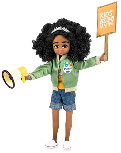 Lottie Kid Activist Doll | Cute Black Dolls for Girls & Boys Outfit | Doll On A Mission! | for 6 Year Old and up! Cute Black Doll Inspired by Real-Life Kid Activist, Mari Copeny. Wears
