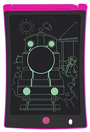LCD Writing Tablet, 8.5-Inch Writing Board Doodle Board, Electronic Doodle Pads Drawing Board Gift for Kids and Adults at Home,School and Office (Pink)