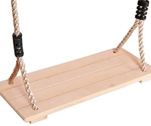 Wood Tree Swing Seat 4 Hole Tree Swing Wooden Swings Rope Indoor Outdoor Rope Wooden Swing Set Kids Children Adult Backyard Play Sets