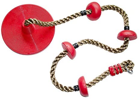 Suny Smiling Climbing Rope Swing with Disc Swing Seat Set Rope Ladder for Kids Outdoor Tree Backyard Playground Swing #4380