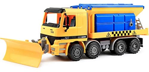 Click N’ Play Friction Powered Jumbo Snow Removal Plow Truck Construction Toy Vehicle for Kids