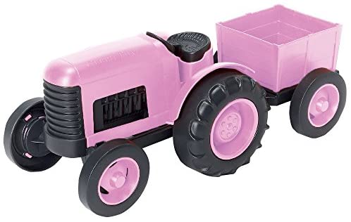 Green Toys Tractor Vehicle Toy, Pink, 11.75