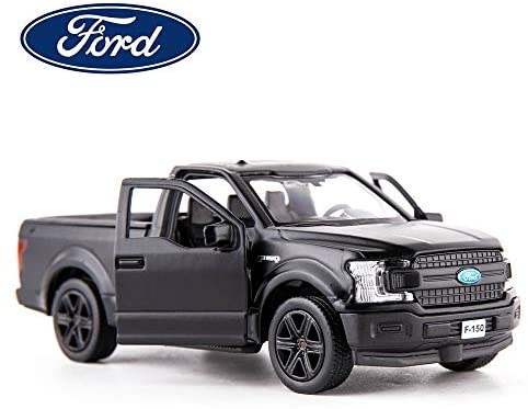 TGRCM-CZ 1/36 Scale F150 Pickup Truck Casting Car Model, Zinc Alloy Toy Car for Kids, Pull Back Vehicles Toy Car for Toddlers Kids Boys Girls (Black)