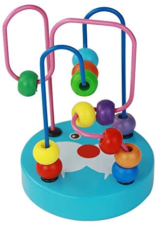 umu Bead Maze Toy for Toddlers Wooden Colorful Roller Coaster Game - Educational Toy Abacus for Kids Math, Best Gift for 3, 4 and 5 Year Old Boys and Girls