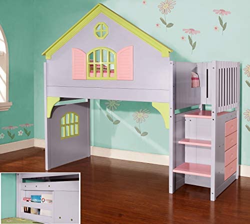 Twin Doll House Stair Step Loft