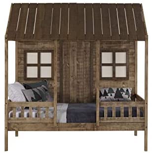 DONCO Twin Front Porch LOW LOFT, Rustic Driftwood
