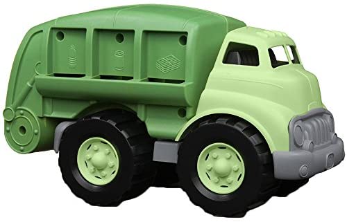 Green Toys Recycling Truck in Green Color - BPA Free, Phthalates Free Garbage Truck for Improving Gross Motor, Fine Motor Skills. Kids Play Vehicles