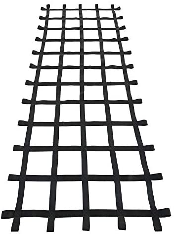 Fong 10 ft X 4 ft Climbing Cargo Net Black - Playground Cargo Net - Climbing Net for Swingset - Indoor Climbing Net - Climbing Ladder