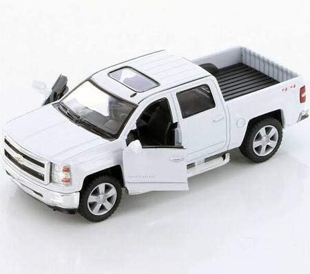 Kinsmart 2014 Chevrolet Silverado LTZ 4x4 Pick Up Truck 1:46 Diecast Car White