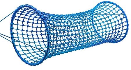 HearthSong Blue Wave Hanging Woven Rope Tunnel, Approx. 6'L x 35