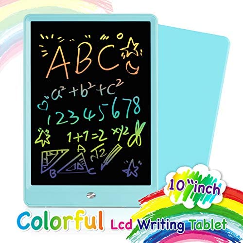Orsen LCD Writing Tablet 10 Inch, Colorful Doodle Board Drawing Tablet, Erasable Reusable Writing Pad, Educational Boys Girls Toys Gifts for 2-6 Year Old Girls Boys(Blue)