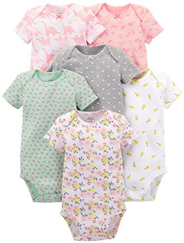 Simple Joys by Carter's Baby Girls' 6-Pack Short-Sleeve Bodysuit