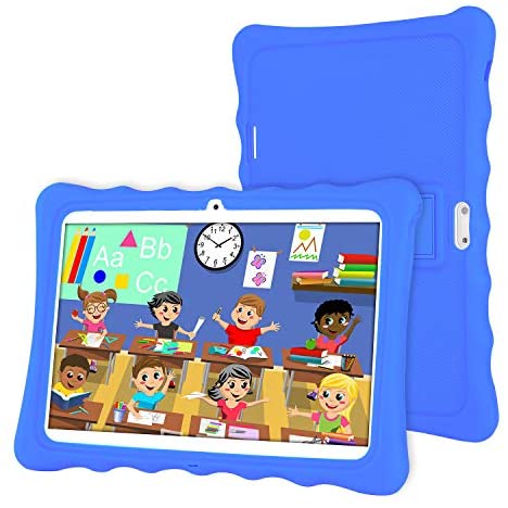 Tablet 10 inch,LAMZIEN Kids Tablet,Android 8.1 Quad-Core 1.8Ghz 2GB RAM 32GB Storage 1280x800 IPS Display 3G Dual-SIM Kids Software Pre-Installed,Blue