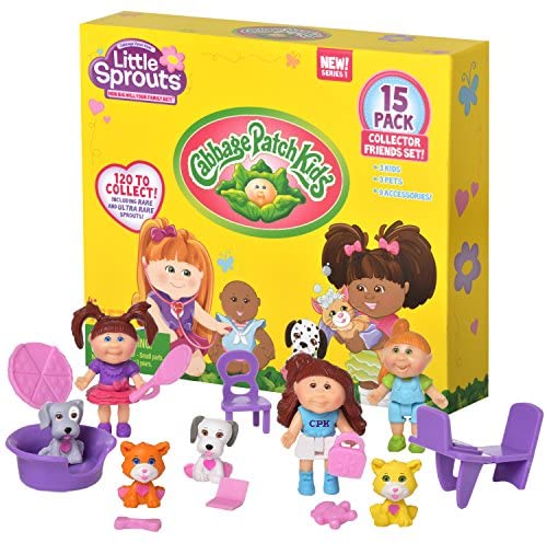 Cabbage Patch Kids Little Sprouts Collector Friends 15 Pack - Perfect for any Girls Small Doll Collections