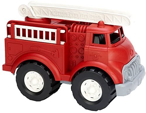 Green Toys Fire Truck - BPA Free, Phthalates Free Imaginative Play Toy for Improving Fine Motor, Gross Motor Skills. Toys for Kids
