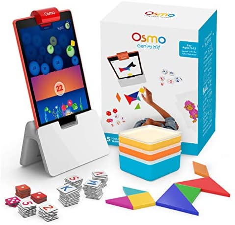 Osmo - Genius Kit for Fire Tablet - 5 Hands-On Learning Games - Ages 5-12 - Problem Solving & Creativity - STEM - (Osmo Fire Tablet Base Included - Amazon Exclusive)