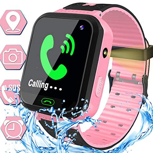 Waterproof Kids Smart Watch for Boys Girls GPS Tracker Smartwatch Phone Kids Wrist Watch Electronic Sport Watch with SOS Calls Alarm Clock Game Flashlight 3-14 Years Birthday Travel Gift