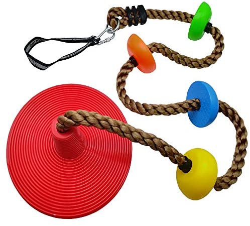 Xinlinke Tree Climbing Rope and Kids Disc Swing Seat Set Outdoor Backyard Playground Accessories