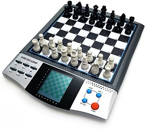 iCore Magnet Chess Sets Board Game, Electronics Travel Talking Checkers Master Pro 8 in 1, Portable Chessboard Tournament for Kids and Adults