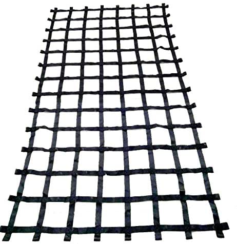 FONG 11 ft X 6 ft Climbing Cargo Net Black (132 inch x 72 inch) - Cargo Net for Climbing Adults - Climbing Net for Swingset - Climbing Net Outdoor