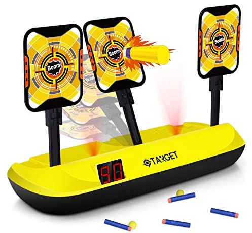 UWANTME Digital Target for Shooting Compatible with Nerf Guns-Electronic Scoring Auto Reset 3 Targets for Kids