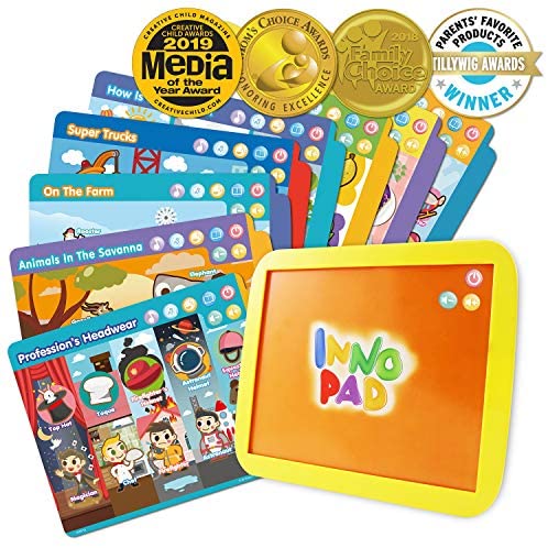 BEST LEARNING INNO PAD Smart Fun Lessons - Educational Tablet Toy to Learn Alphabet, Numbers, Colors, Shapes, Animals, Transportation, Time for Toddlers Ages 2 to 5 Years Old