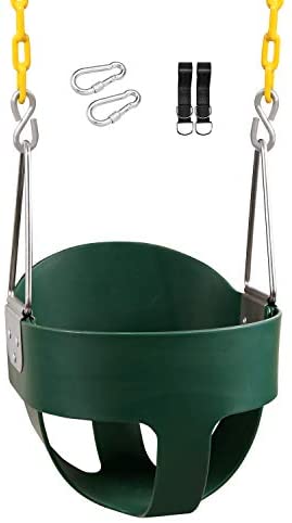 RedSwing High Back Full Bucket Toddle Swing with Pinch-Free Coated Chains, Heavy Duty Kids Swing Seat for Outside, Playground, Backyard, Swing Set Accessories
