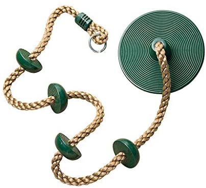 Tree Swing Climbing Rope with Platforms Disc Swings Seat - Outdoor Playground Set Accessories Tree House Toys for Kids