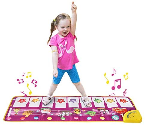 ZHIHUAN Piano Mat Toys Toys for Girls 1-8 Years Old,Musical Keyboard Playmat Toys for 2-9 Year Olds Electronic Music Carpet for Toddlers Girls 3-7 Years Old Birthday Gifts