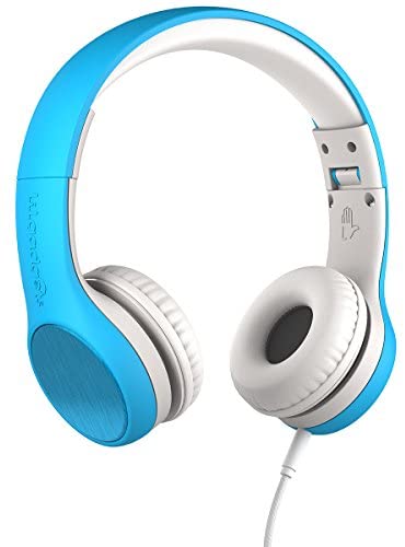 New! LilGadgets Connect+ Style Kids Premium Volume Limited Wired Headphones with SharePort and Inline Microphone (Children, Toddlers) - Blue