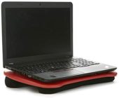 Mind Reader LPTPDSK-RED Portable Desk with Handle, Monitor, Laptop Lap Holder, Built-in Cushion for Comfort, 12.75 D x 17 W x 3 H