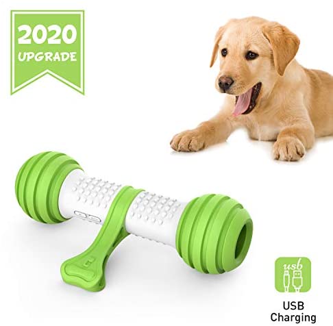 PETGEEK Electronic Dog Toy Automatic Dog Bone Toy, Dog Entertainment Toys Interactive Bone & Interactive Toys for Dogs Large/Medium, Safe Material PC&TPE