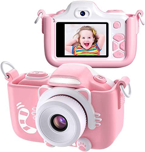Twinto Kids Camera, Digital Camera Selfie and Video Camera with 12MP/ HD 1080P/ Dual Lens/ 2.0 inch Screen/ 256M Micro SD Card, Birthday Gift for Boys Girls