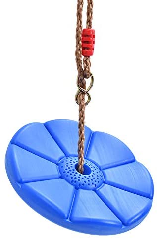 Tree Swing Disc, Heavy Duty Plastic Tree Swing, Flower Design, Non Slip Disc Swing Seat,Outdoor Playground Set Accessories Tree House Flying Saucer Outside Toys