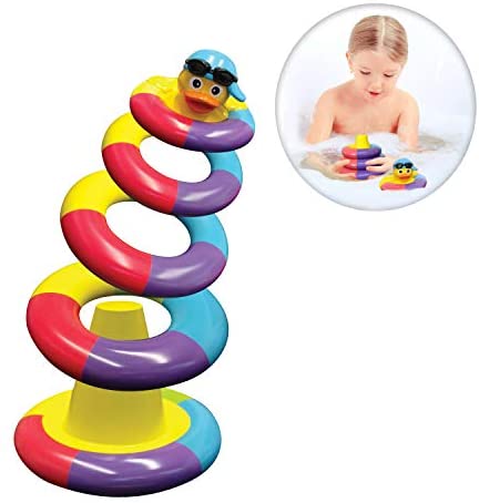 Playahoy Floating Bath Toys For Boys and Girls - Float and Play Stacking Rings For Baby Toddlers and Kids